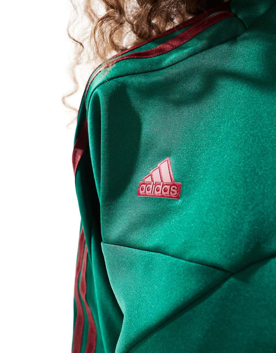 adidas Soccer Tiro track jacket in dark green