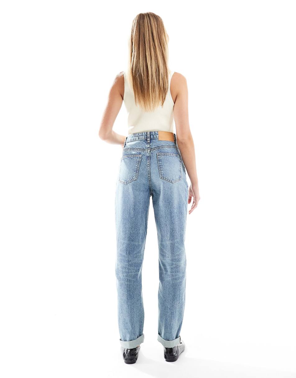 ASOS DESIGN high rise relaxed mom jeans in vintage wash