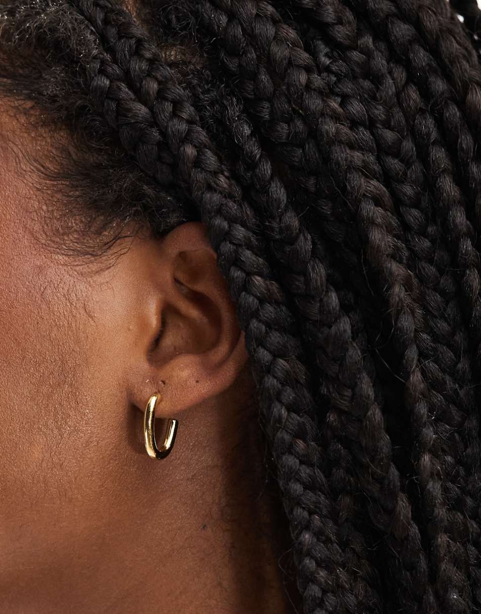 Lost Souls stainless steel hoop earrings in 18k gold plated