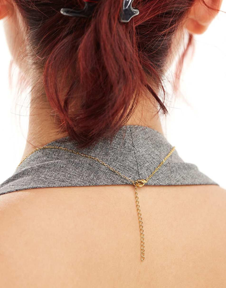 Lost Souls stainless steel snake pendant necklace in 18k gold plated