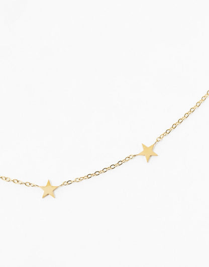 Lost Souls stainless steel star necklace in 18k gold plated