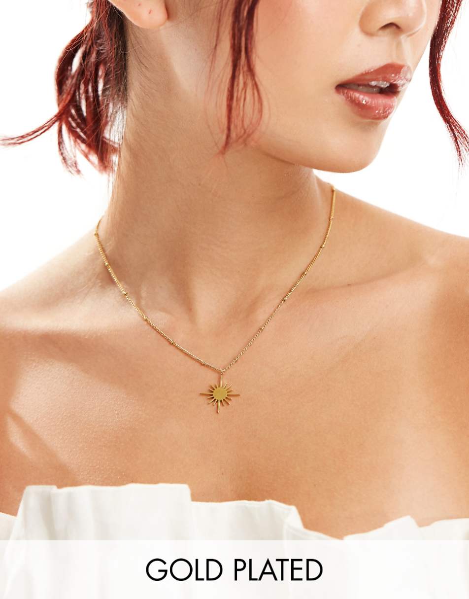 Lost Souls stainless steel star pendant necklace in 18k gold plated