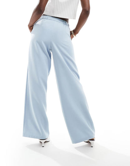ASOS DESIGN relaxed tailored dad pant in light blue