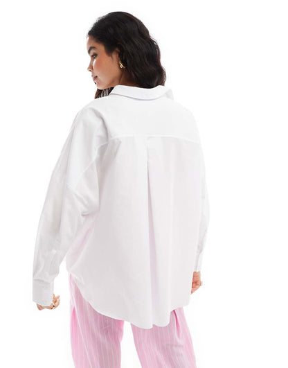 ASOS DESIGN relaxed shirt in white