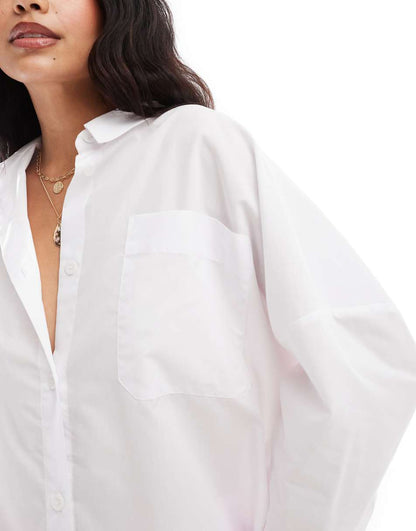ASOS DESIGN relaxed shirt in white