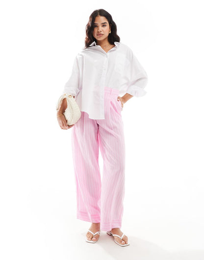 ASOS DESIGN relaxed shirt in white