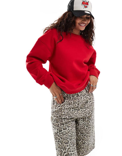 Bailey Rose relaxed sweatshirt in red with Be Kind graphic