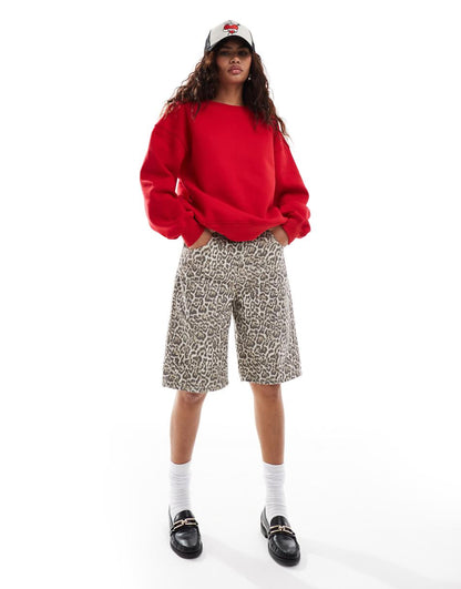 Bailey Rose relaxed sweatshirt in red with Be Kind graphic