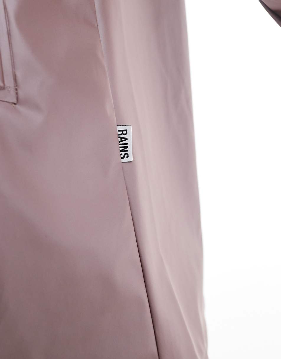 Rains 18050 A-line waterproof jacket in metallic pink