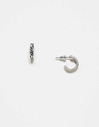 Classics 77 dusk til dawn hoop earrings in silver
