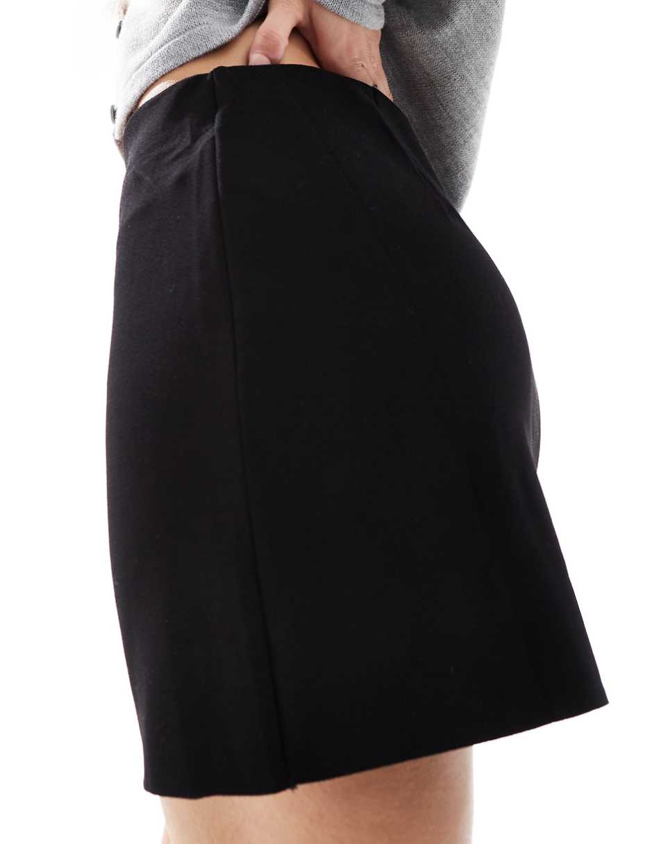 Mango mini skirt in black