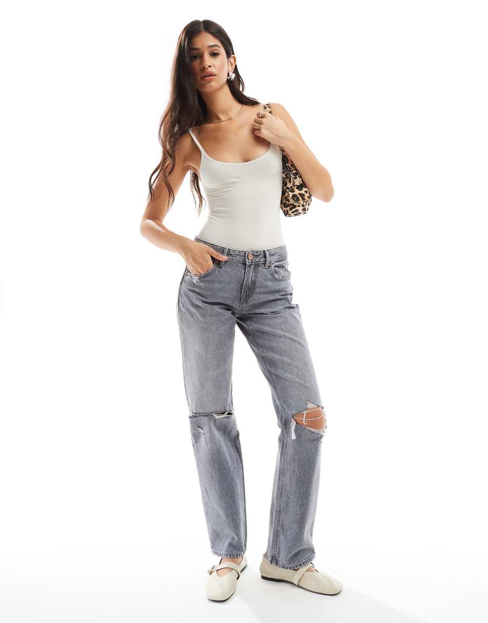 ASOS DESIGN seamless sculpting bodysuit in stone