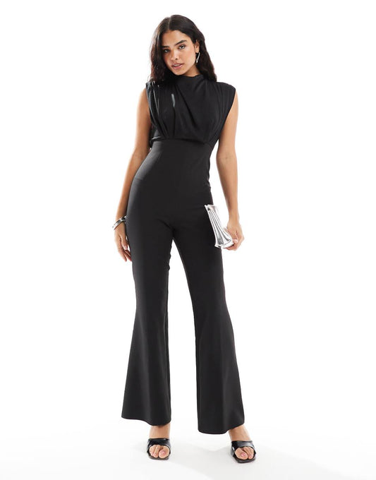 ASOS DESIGN high neck jumpsuit in black