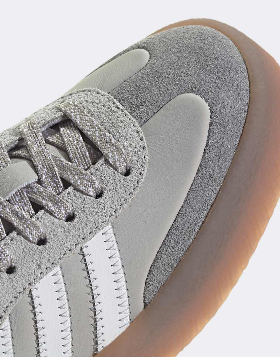 adidas Originals Samba sneakers in gray and white