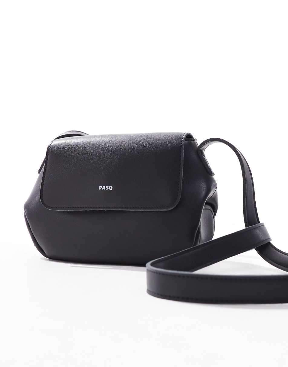 PASQ diamond shaped crossbody bag in black