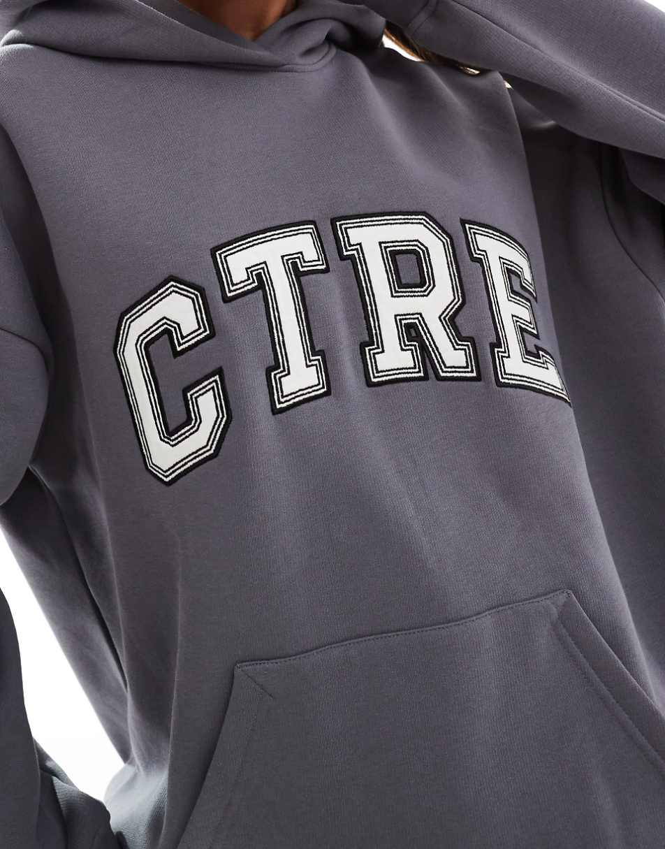 The Couture Club varsity hoodie in charcoal