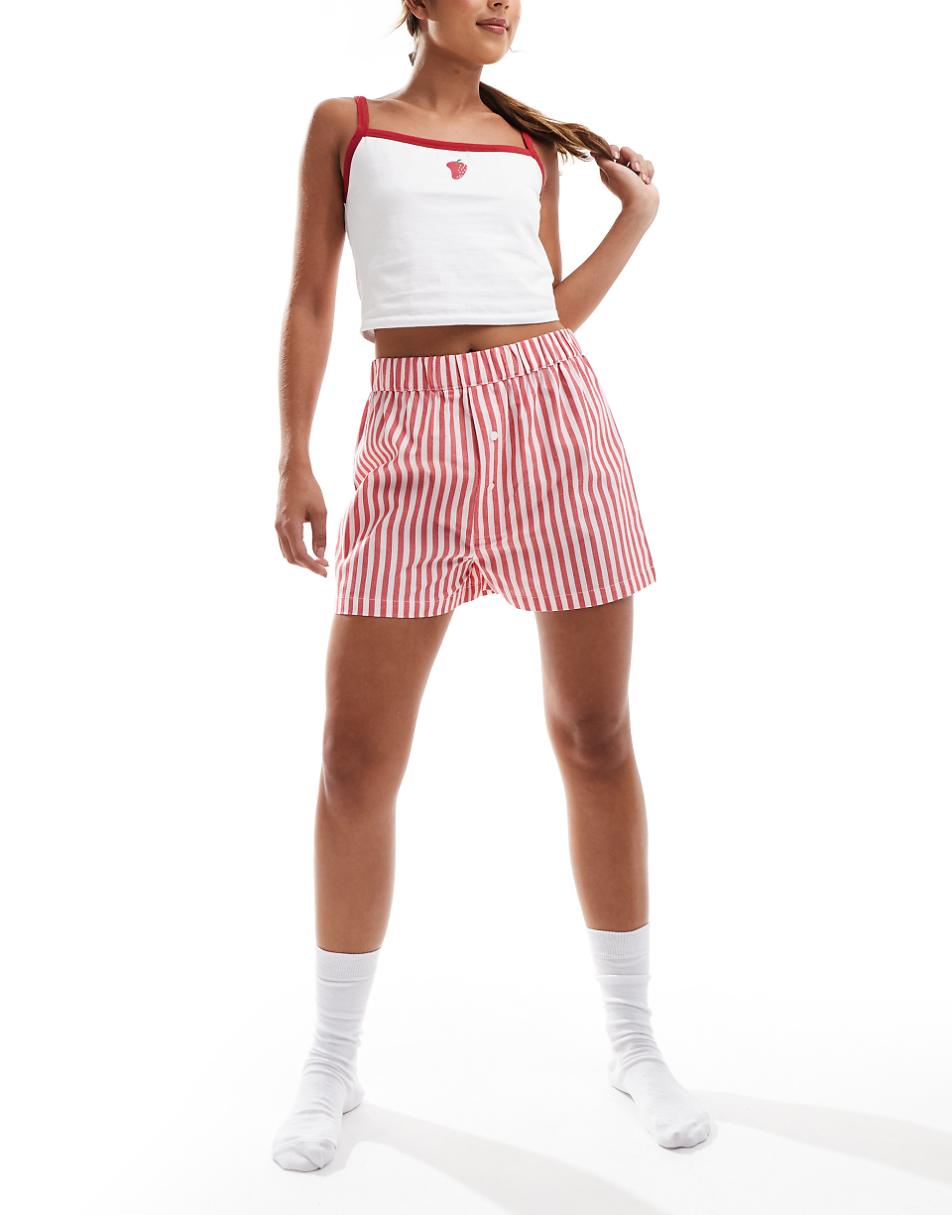 Luna boxer shorts in red stripe