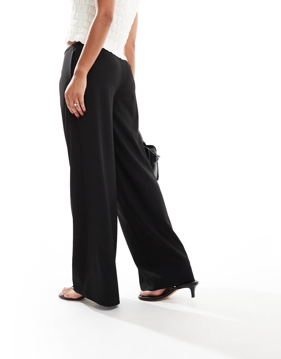 ASOS DESIGN low rise tailored pants in black