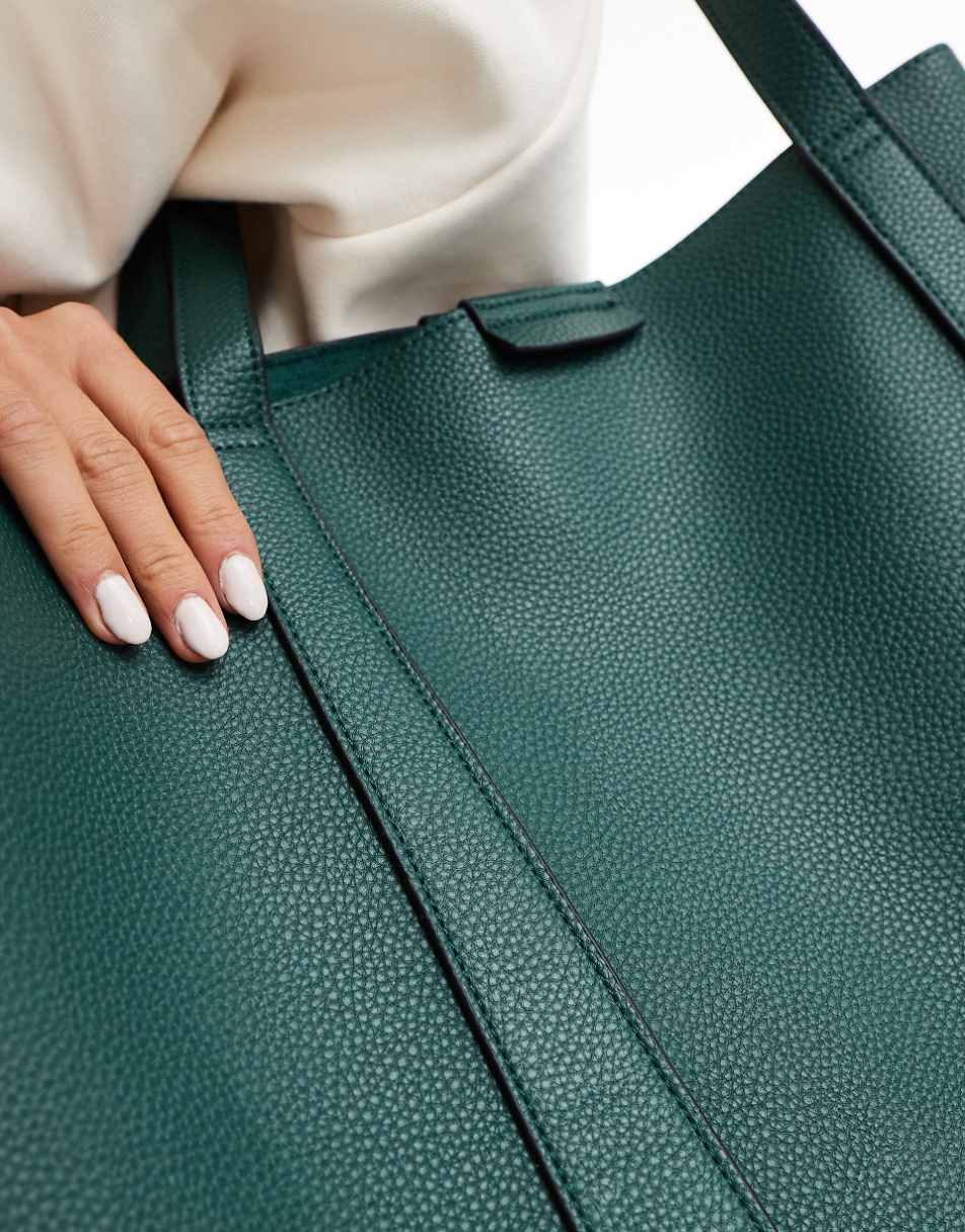 Accessorize soft shoulder bag in dark green