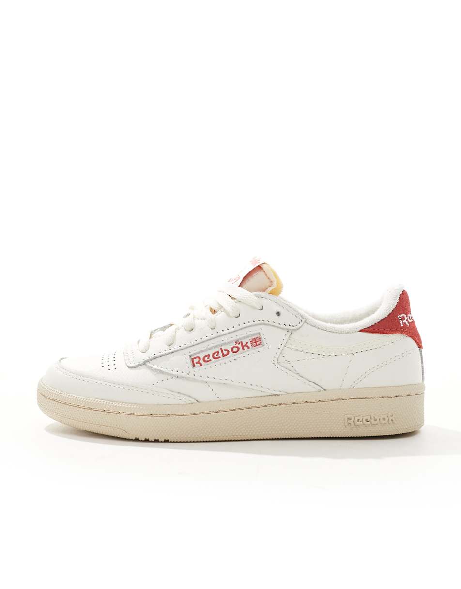 Reebok Club C 85 Vintage sneakers in white and red