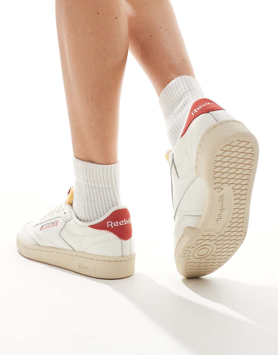 Reebok Club C 85 Vintage sneakers in white and red