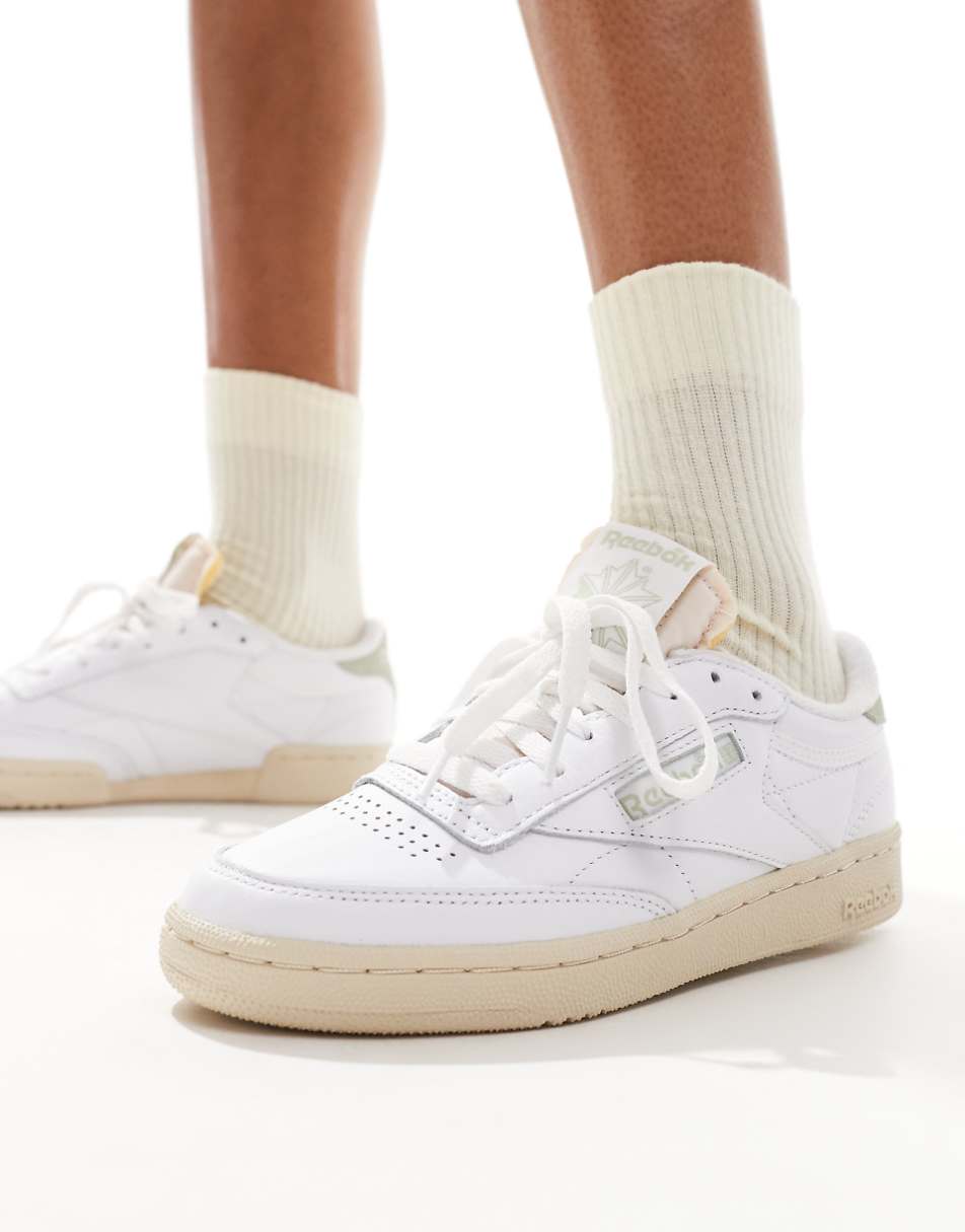 Reebok Club C 85 Vintage sneakers in white and sage