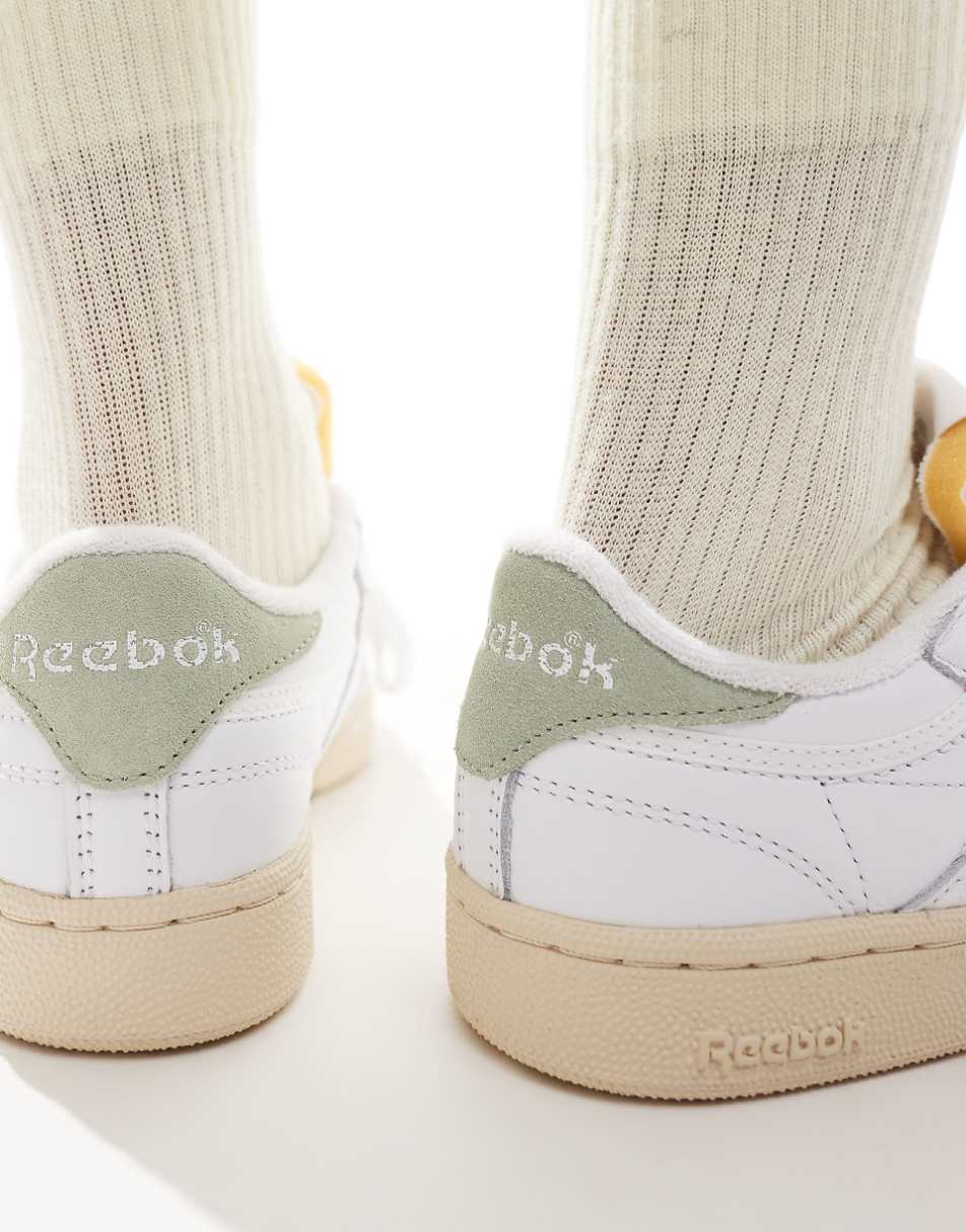 Reebok Club C 85 Vintage sneakers in white and sage