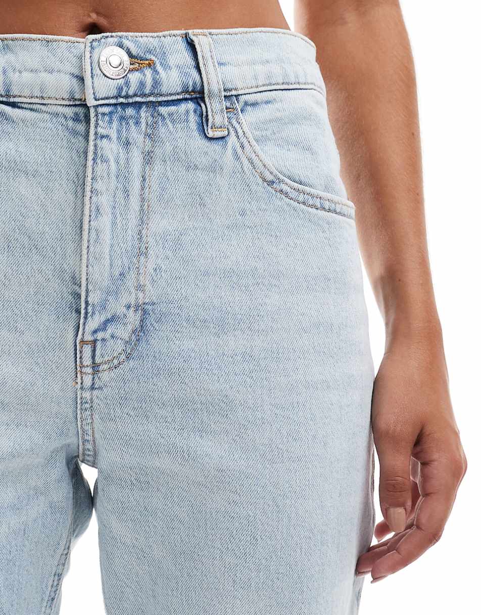 Mango mom jeans in bleach light blue