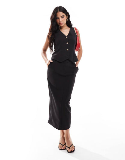 Closet London vest in black - part of a set