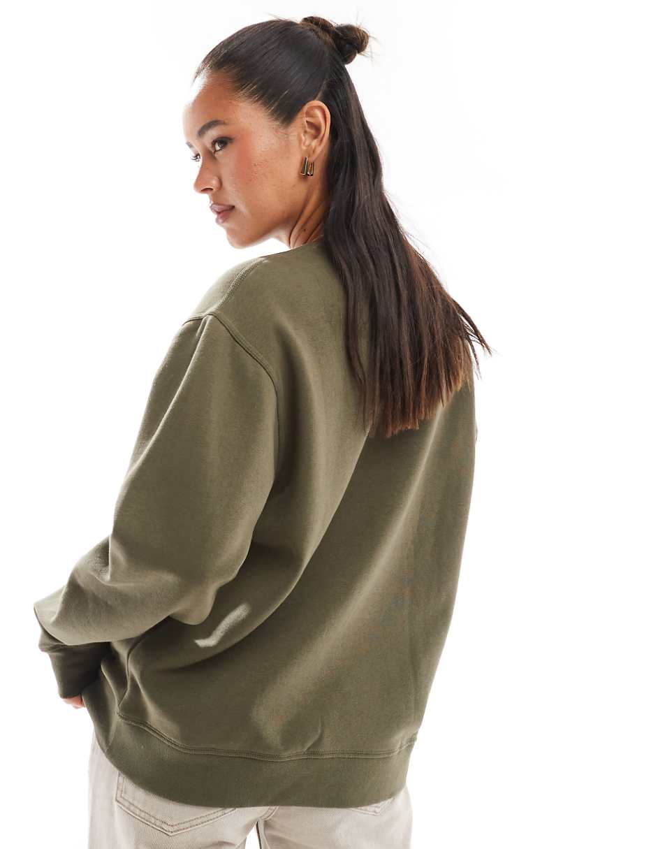 Stradivarius STR oversized sweatshirt in khaki