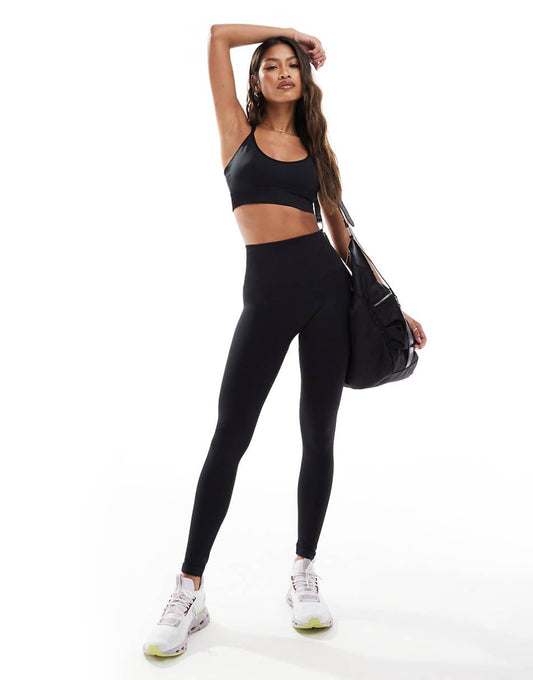 ASOS 4505 smooth seamless high waist gym legging in black