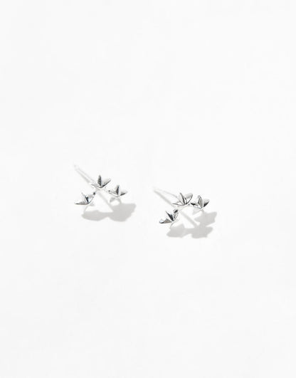 ASOS DESIGN sterling silver stud earrings with star detail