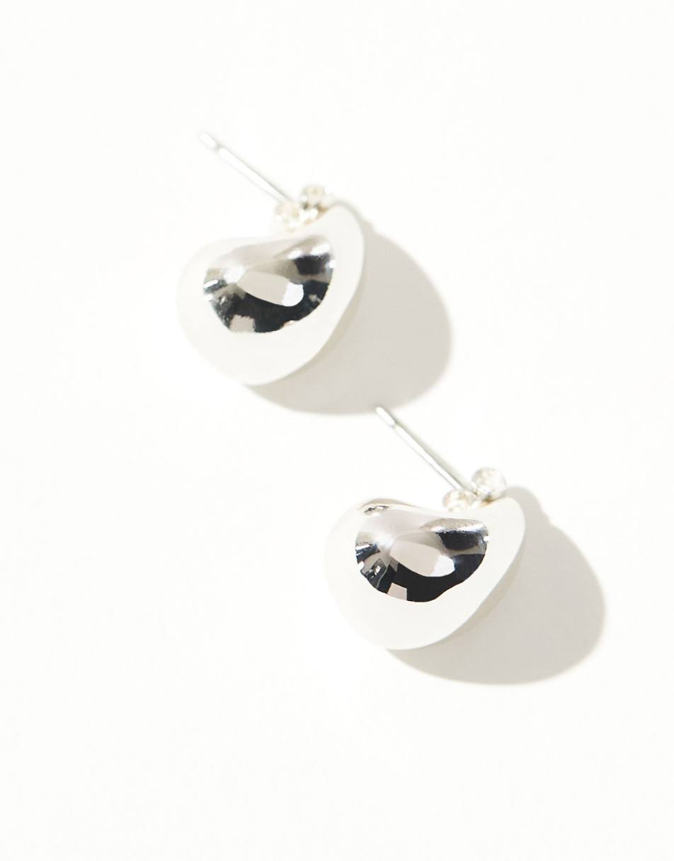 & Other Stories mini drop stud earrings in silver