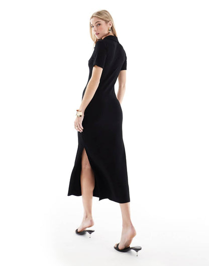 Nobody's Child Bagley midi dress in black