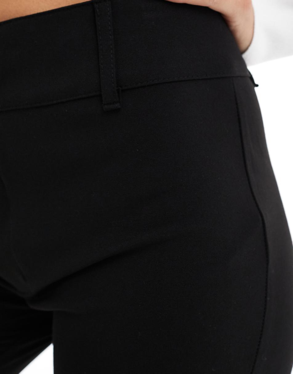 Pull&Bear tailored flare pants in black