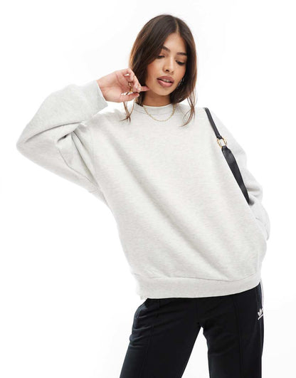 Bershka oversized sweatshirt in gray - part of a set