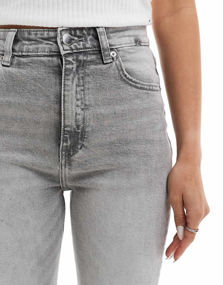 Pull&Bear comfort mom jeans in gray