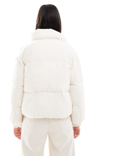 Bershka padded jacket in ecru