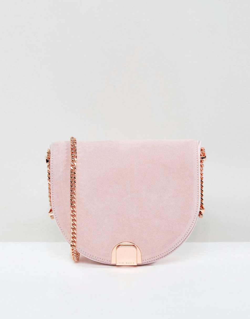 Ted Baker Mini Suede Detail Moon Bag